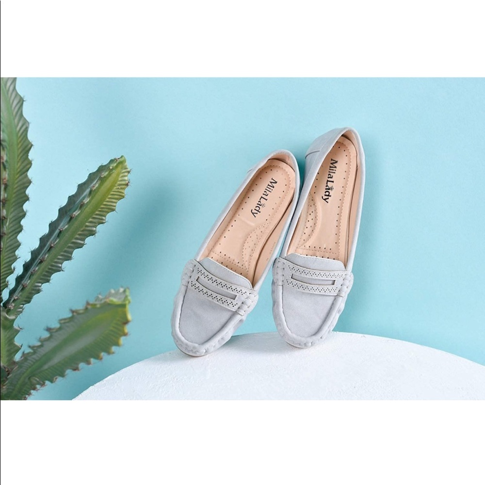 Mila Lady Fashion Colorful Causal Slip on Loafers Moccasin